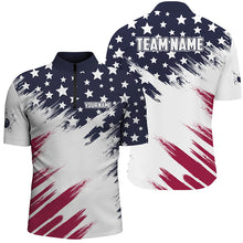 Load image into Gallery viewer, Custom American Bowling 1/4 Zip Shirts Men &amp; Women Patriotic Bowling Jersey Team League Unisex BDT550