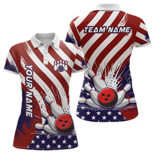 Load image into Gallery viewer, Custom Patriotic Bowling Polo Shirts For Men Women American Bowling Jersey Team BDT516