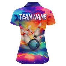 Load image into Gallery viewer, Rainbow Bowling Polo Shirt For Women Personalized Bowling Jersey Ladies Bowling Team Shirts BDT254
