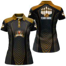 Load image into Gallery viewer, Bowling Polo Shirt For Women Custom Name Bowling Jersey Vintage Bowling Team Shirt BDT266