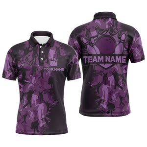 Custom Bowling Shirts Men Camo Bowling Jersey Team League Bowling Polo Shirt BDT304