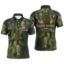 Load image into Gallery viewer, Custom Bowling Shirts Men Camo Bowling Jersey Team League Bowling Polo Shirt BDT304