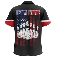 Load image into Gallery viewer, Custom Kid Bowling Polo Shirts Patriotic Bowling Team Jersey Gift For Bowlers BDT510