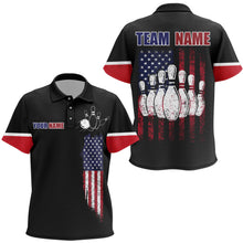 Load image into Gallery viewer, Custom Kid Bowling Polo Shirts Patriotic Bowling Team Jersey Gift For Bowlers BDT510