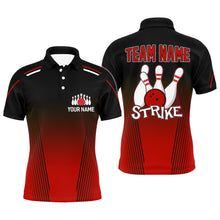 Load image into Gallery viewer, Strike Bowling Shirts For Men Custom Bowling Polo Shirts Team League Bowling Jerseys BDT346