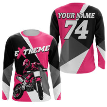 Load image into Gallery viewer, Kid Men Women Dirt Bike Jersey Pink Upf30+ Custom Motocross Shirt Motorcycle Racing PDT676