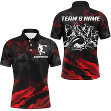 Load image into Gallery viewer, Men Bowling Polo Shirt Custom Camo Bowling Jersey Bowling Team League Shirt BDT285