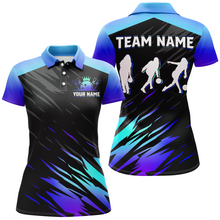 Load image into Gallery viewer, Blue Bowling Shirts Men &amp; Women Custom Bowling Jersey Team Bowling Polo BDT525