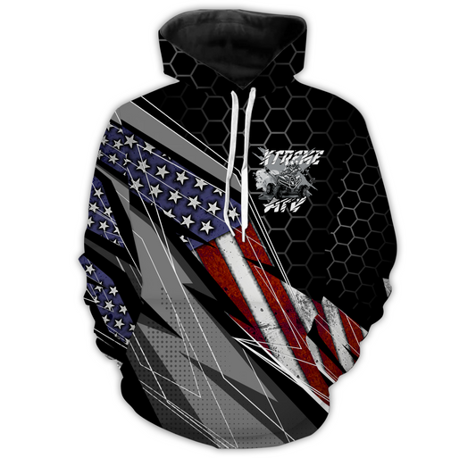 American Flag Quad Bike Hoodie Personalized ATV Motocross Hooded Jersey Men Women PDT923