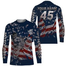 Load image into Gallery viewer, Custom Motocross Jersey Kid Men UPF30+ US Flag Dirt Bike Shirt MX Racing Off-Road Motorcycle PDT624