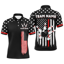 Load image into Gallery viewer, Custom American Bowling Polo Shirts For Men Women Bowling Team Jersey Patriotic BDT497