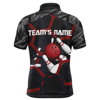 Custom Bowling Polo Shirt For Men Camo Bowling Jersey Bowling Team League Shirts BDT196