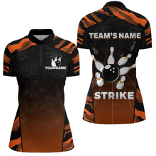 Load image into Gallery viewer, Camo Bowling Shirt Women Custom Bowling Quarter-Zip Shirt Strike Bowling Team Jersey BDT328