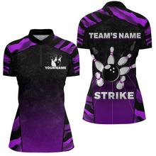 Load image into Gallery viewer, Camo Bowling Shirt Women Custom Bowling Quarter-Zip Shirt Strike Bowling Team Jersey BDT328