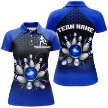 Load image into Gallery viewer, Custom Bowling Polo Shirts for Men And Women Blue Bowling Team Jerseys Unisex BDT476