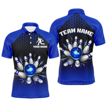 Load image into Gallery viewer, Custom Bowling Polo Shirts for Men And Women Blue Bowling Team Jerseys Unisex BDT476