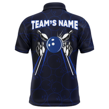 Load image into Gallery viewer, Custom Bowling Polo Shirt For Men Navy Bowling Team Jersey Couple Bowling Shirt BDT342