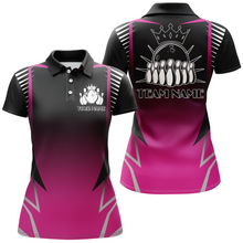 Load image into Gallery viewer, Custom Bowling Polo Shirt For Women Bowling Team Jersey Personalized Bowling Shirts BDT345