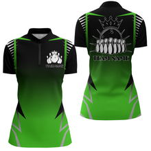 Load image into Gallery viewer, Custom Bowling Quarter-Zip Shirt For Women Bowling Team Jersey Personalized Bowling Shirts BDT345