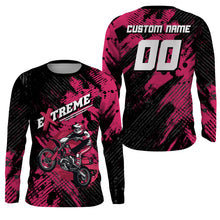 Load image into Gallery viewer, Custom Dirt Bike Jersey Kid Men Women Upf30+ Pink Motocross Racing Shirt Motorcycle PDT675