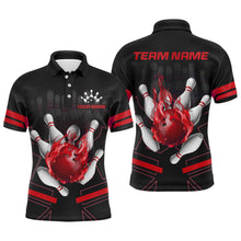 Load image into Gallery viewer, Custom Flame Bowling Jersey For Men Bowling Team Shirt League Bowling Polo Shirt BDT303