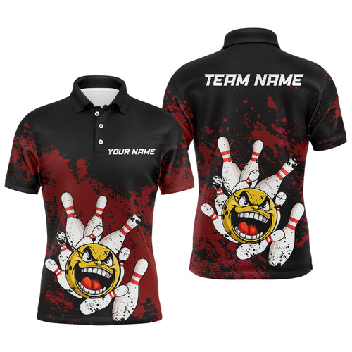 Custom American Bowling Shirt Men Funny Bowling Jersey Team League Bowling Polo Shirt BDT232