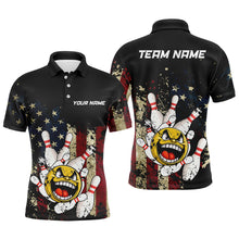 Load image into Gallery viewer, Custom American Bowling Shirt Men Funny Bowling Jersey Team League Bowling Polo Shirt BDT232