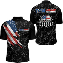 Load image into Gallery viewer, American Bowling Shirts Men Custom Bowling Quarter-Zip Shirt Team League Bowling Jerseys BDT348