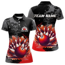 Load image into Gallery viewer, Custom Red Bowling Shirts for Men Women Team Bowling Polo and Quarter Zip for Bowler MBL75