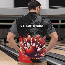Load image into Gallery viewer, Custom Red Bowling Shirts for Men Women Team Bowling Polo and Quarter Zip for Bowler MBL75