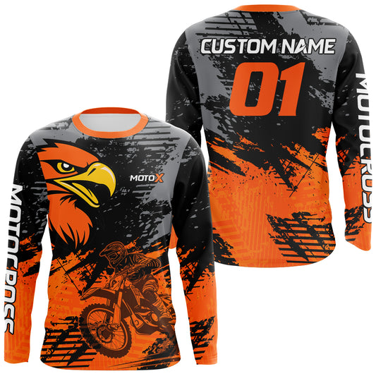 Motocross Racing Dirt Bike Jersey Eagle Upf30+ Motorcycle Shirt Kid Men Women XM324