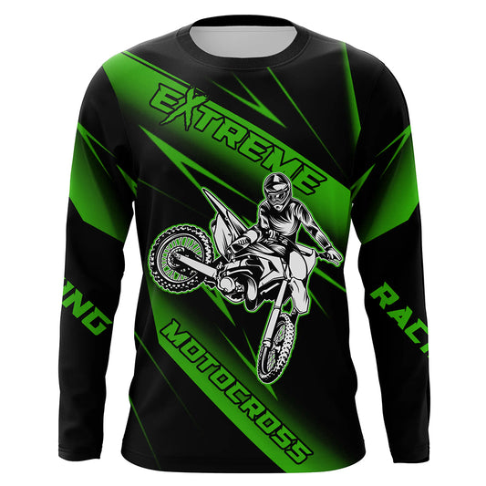 Motocross Racing Jersey Green Upf30+ Dirt Bike Shirt Motorcycle Off-Road Jersey XM293