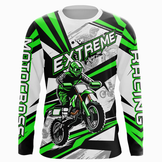 Green Dirt Bike Racing Jersey Upf30+ Motocross Shirt Men Kid Women Off-Road Jersey XM279
