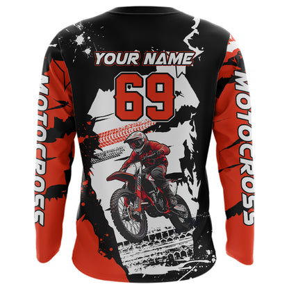 Dirt Bike Racing Jersey Red Upf30+ Motocross Shirt Men Kid Women Off-Road Jersey XM281