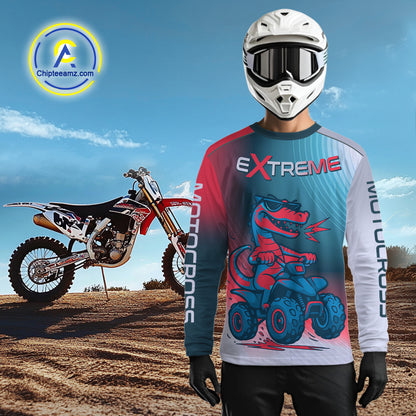 Alligator ATV Motocross Racing Jersey Custom ATV Shirts Kid Women Men Quad Jersey MX125