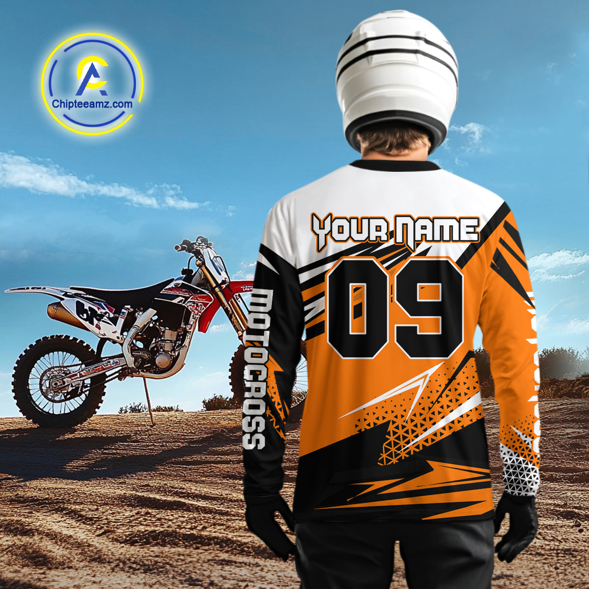 Black&Orange Motocross Jersey Custom Dirt Bike Jersey Men Kid Women Off Road Jersey XM362