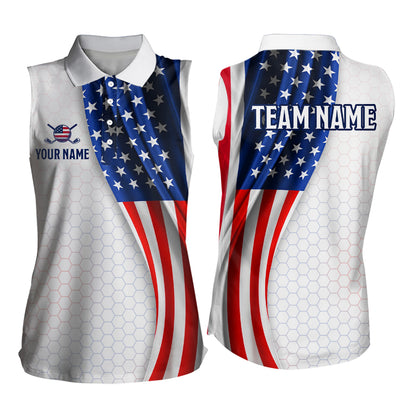 American Flag Golf Polo Shirt Custom Men Women Golf Shirts US Flag Golf Polo Shirt MMG36