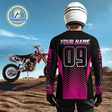 Load image into Gallery viewer, Pink Motocross Racing Jersey Custom Dirt Bike Jersey Kid Women Men Off Road Jersey XM369