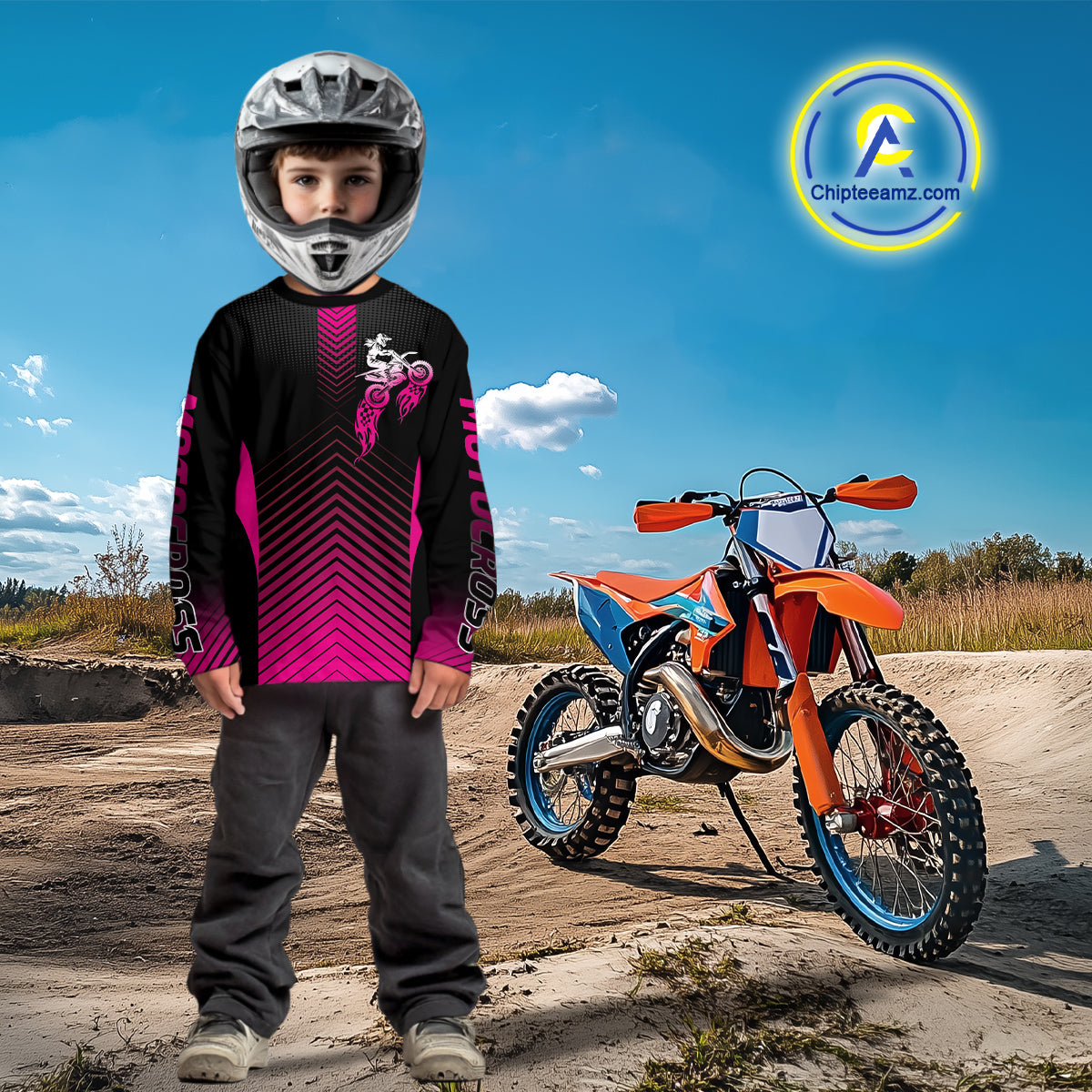 Pink Motocross Racing Jersey Custom Dirt Bike Jersey Kid Women Men Off Road Jersey XM369