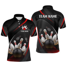 Load image into Gallery viewer, Red Bowling Shirts for Men Women Team Custom Bowling Polo &amp; Quarter Zip Shirt MBL71