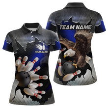 Load image into Gallery viewer, Custom Eagle Blue Bowling Shirt for Men Women Team Eagle Bowling Jersey Shirts MBL77