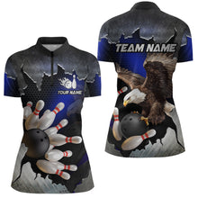 Load image into Gallery viewer, Custom Eagle Blue Bowling Shirt for Men Women Team Eagle Bowling Jersey Shirts MBL77