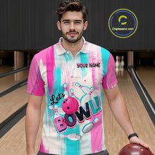 Load image into Gallery viewer, Vintage Pink Bowling Shirts for Women Men Custom Team Bowling Jerseys for Bowlers MBL115