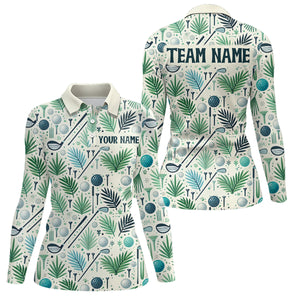 Palm Leaves Golf Polo Shirt Custom Golf Shirts for Men and Women Team Golf Apparel MMG55