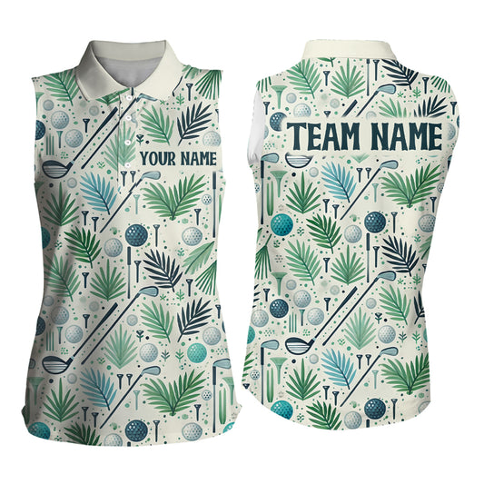 Palm Leaves Golf Polo Shirt Custom Golf Shirts for Men and Women Team Golf Apparel MMG55
