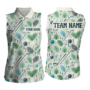 Palm Leaves Golf Polo Shirt Custom Golf Shirts for Men and Women Team Golf Apparel MMG55
