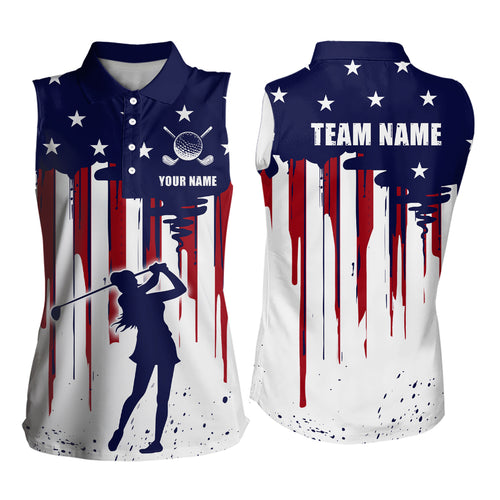 Customize Patriotic Golf Polo Shirt with Team American Golf Shirts for Women Men MMG04