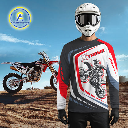 Black&Red Motocross Racing Jersey Custom Dirt Bike Jersey Men Kid Women Upf30+ XM370