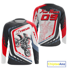 Load image into Gallery viewer, Black&amp;Red Motocross Racing Jersey Custom Dirt Bike Jersey Men Kid Women Upf30+ XM370