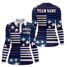 Load image into Gallery viewer, Customize Patriotic Golf Polo Shirt for Team Blue Golf Shirts for Women Men MMG22